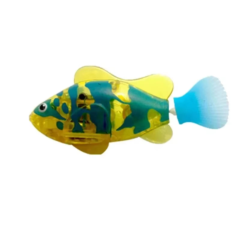 Cat Toys LED Inductive Interactive Swimming Robot Fish Toy Glowing Electric Fishs Stimulate Kitten Hunting Instinct Pet Fish Toy