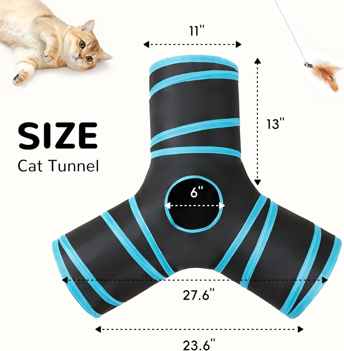 Pet Tunnel Tube Cat Toys, Cat Tunnels for Indoor Cats