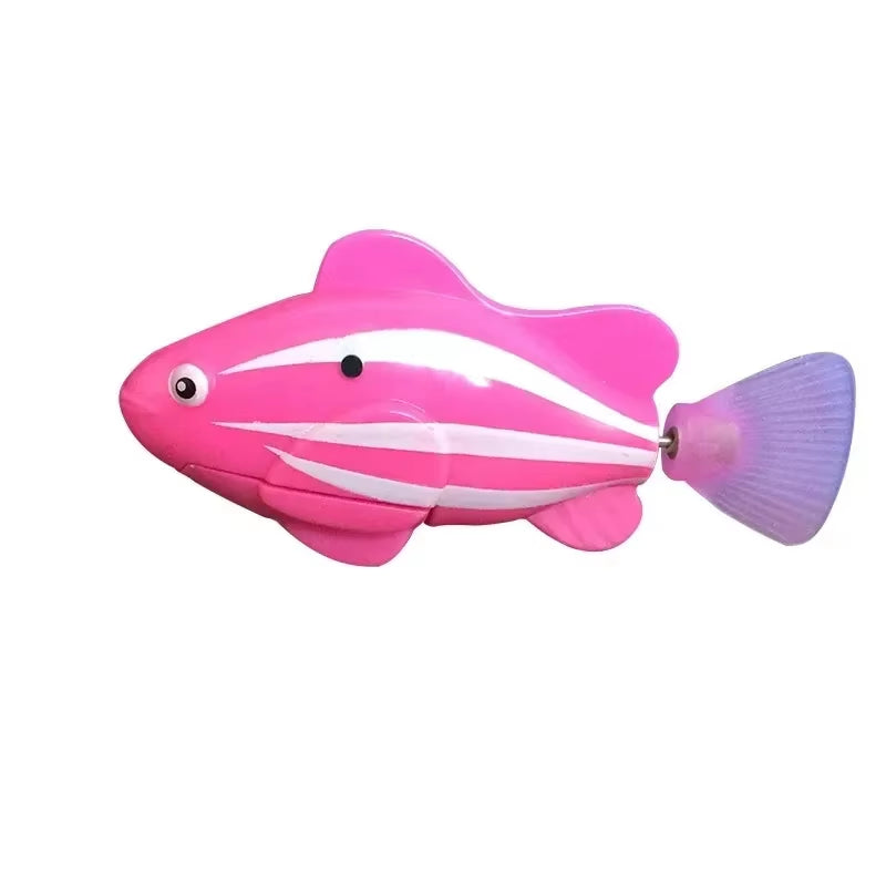 Cat Toys LED Inductive Interactive Swimming Robot Fish Toy Glowing Electric Fishs Stimulate Kitten Hunting Instinct Pet Fish Toy