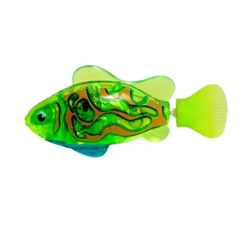 Cat Toys LED Inductive Interactive Swimming Robot Fish Toy Glowing Electric Fishs Stimulate Kitten Hunting Instinct Pet Fish Toy