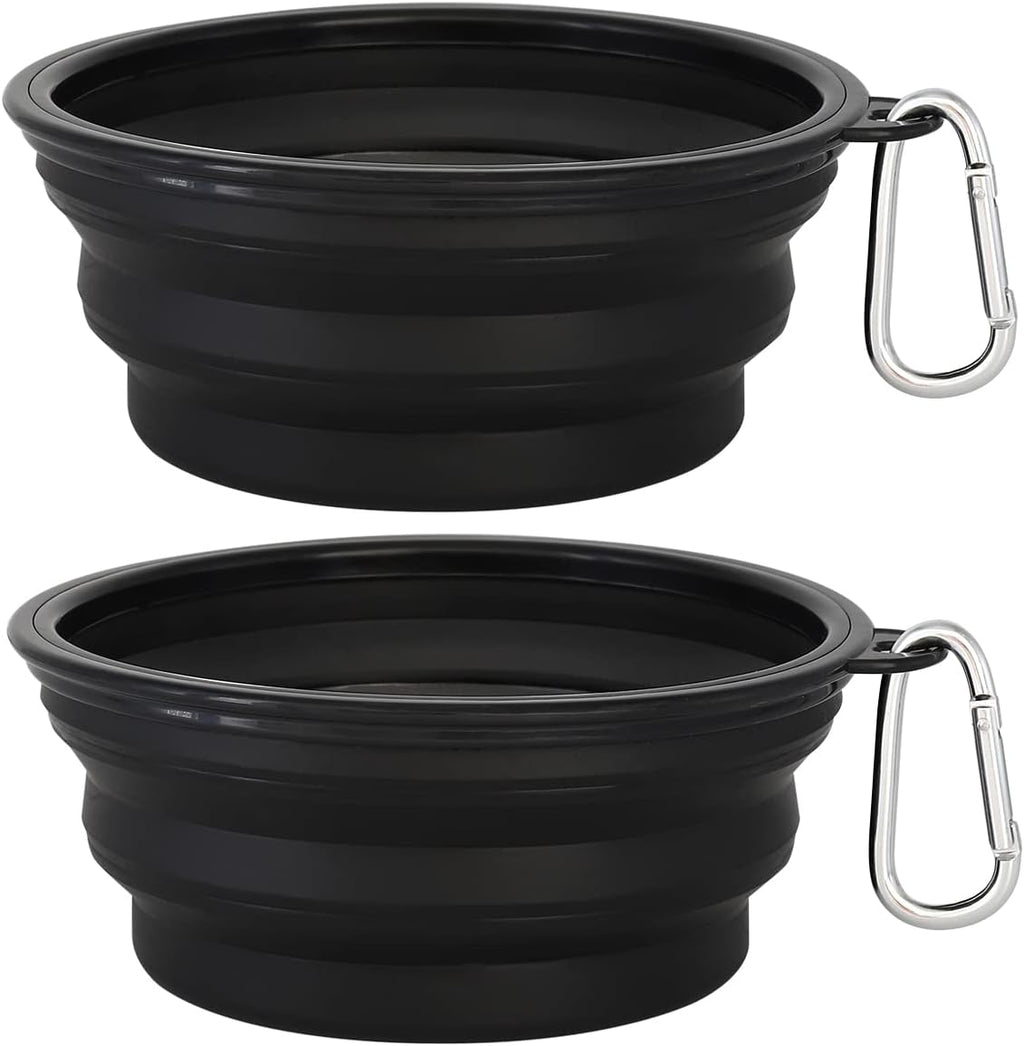 Large Collapsible Dog Bowls 2 Pack, 34Oz Foldable Dog Travel Bowl