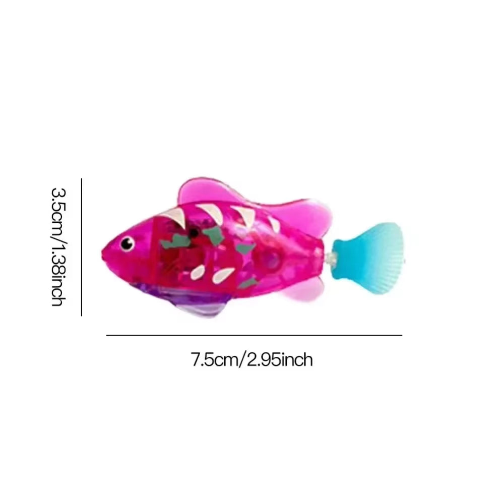 Cat Toys LED Inductive Interactive Swimming Robot Fish Toy Glowing Electric Fishs Stimulate Kitten Hunting Instinct Pet Fish Toy