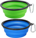 Large Collapsible Dog Bowls 2 Pack, 34Oz Foldable Dog Travel Bowl