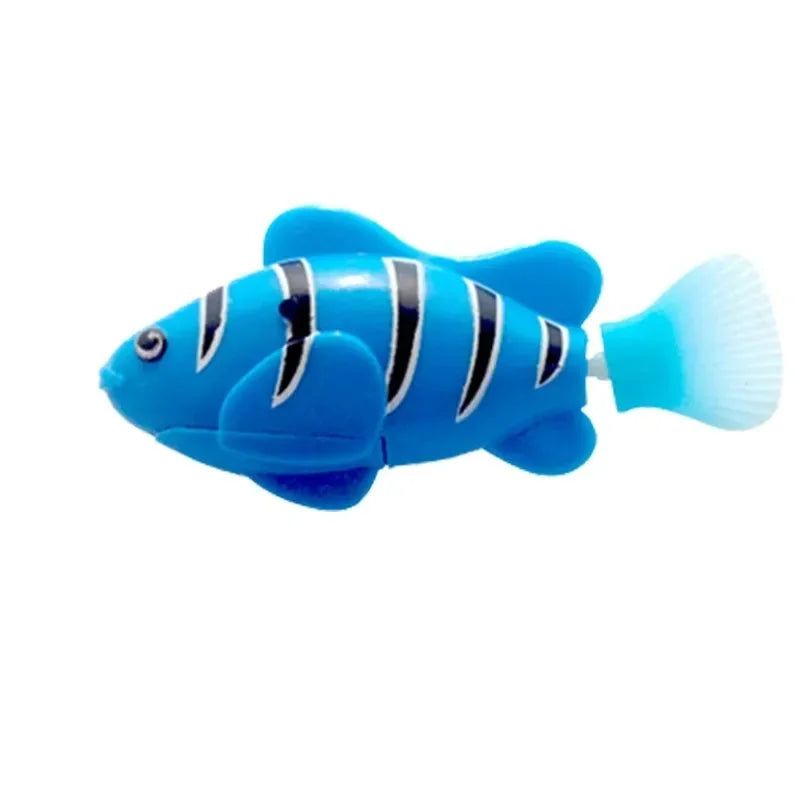 Cat Toys LED Inductive Interactive Swimming Robot Fish Toy Glowing Electric Fishs Stimulate Kitten Hunting Instinct Pet Fish Toy