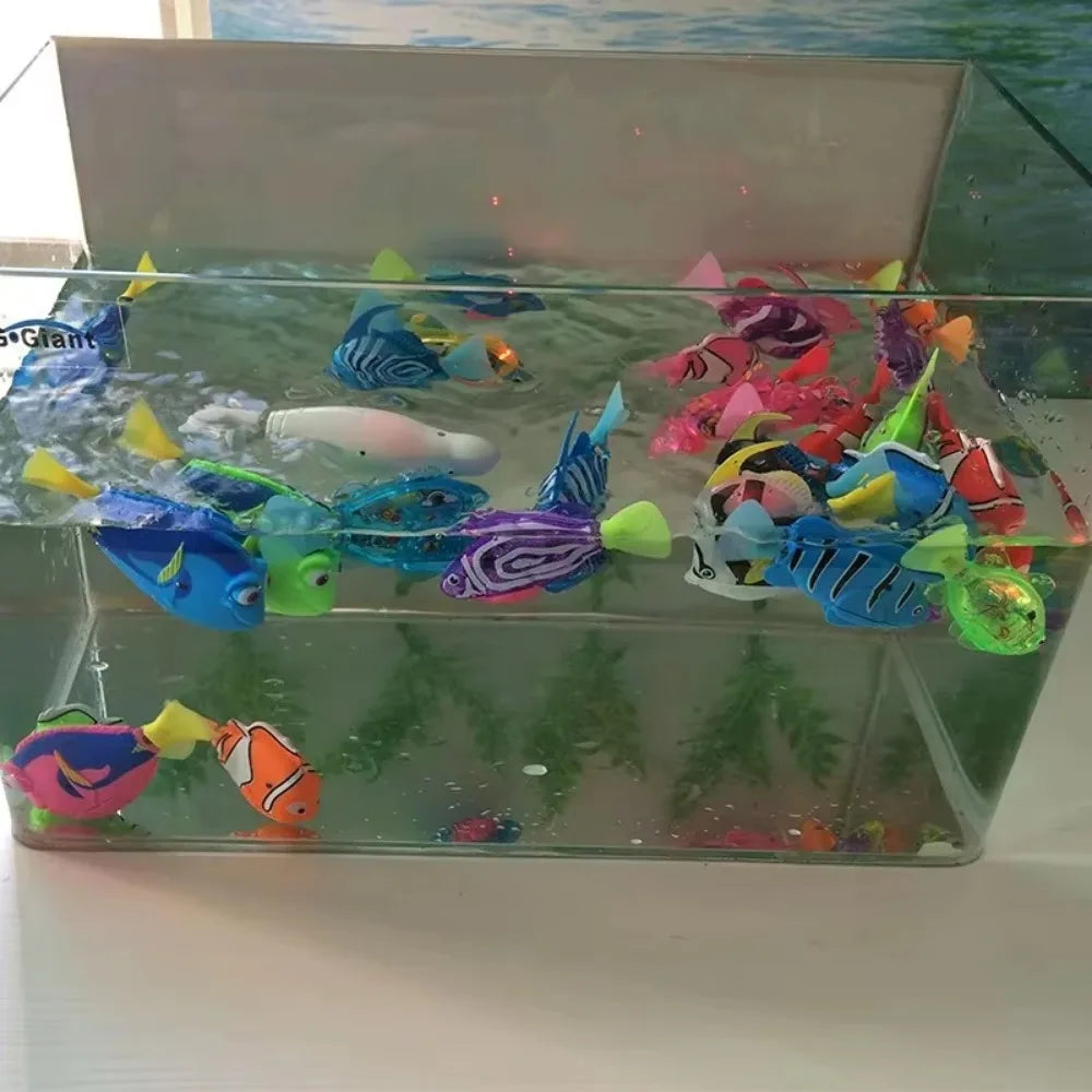 Cat Toys LED Inductive Interactive Swimming Robot Fish Toy Glowing Electric Fishs Stimulate Kitten Hunting Instinct Pet Fish Toy