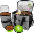 Dog Travel Bag Organizer, Pet Supplies Tote Diaper Bag, Gray Large