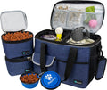Dog Travel Bag Organizer, Pet Supplies Diaper Tote, Navy Blue Medium