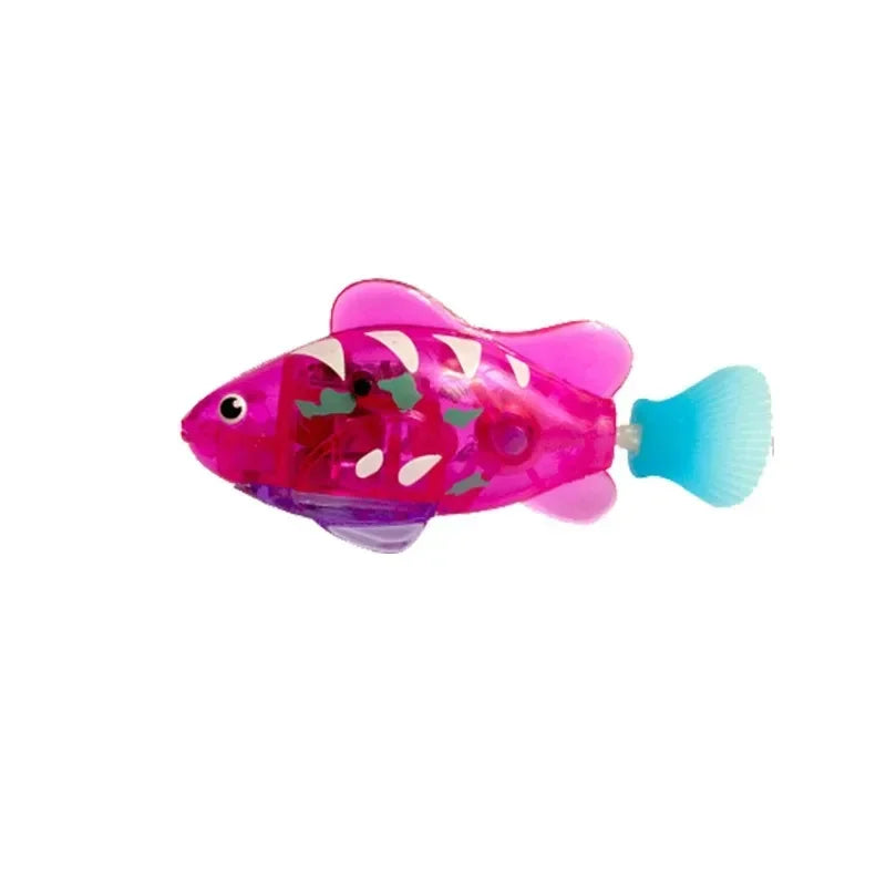 Cat Toys LED Inductive Interactive Swimming Robot Fish Toy Glowing Electric Fishs Stimulate Kitten Hunting Instinct Pet Fish Toy