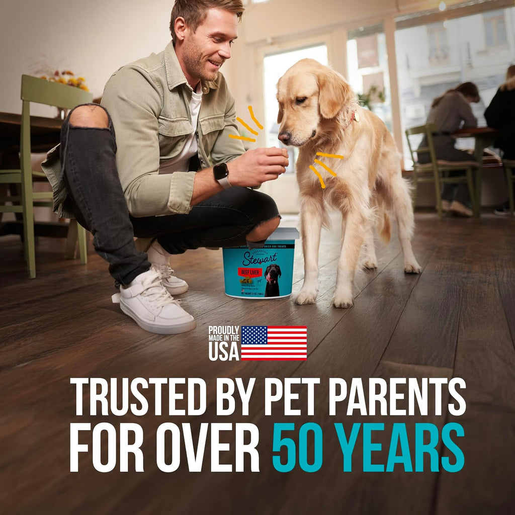 Freeze Dried Dog Treats, 100% Beef Liver, 14 Oz Tub