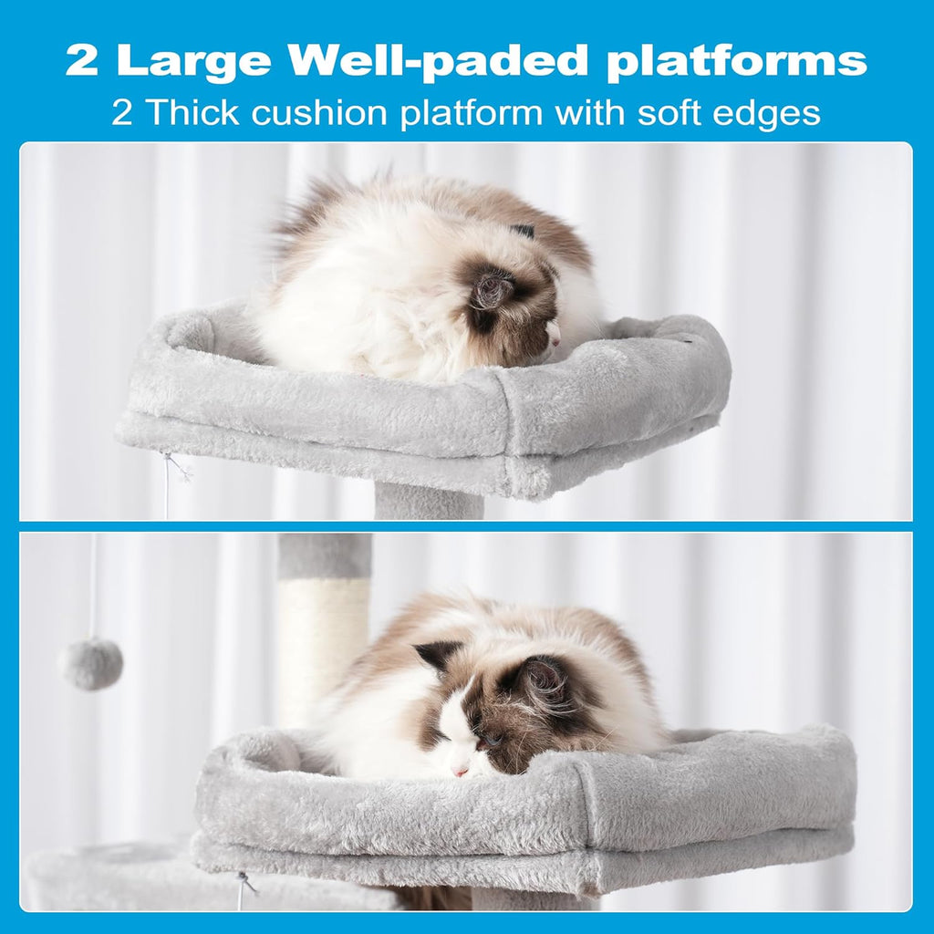 Cat Tree Tower with Sisal Scratching Posts, Big Condo, MPJ020W