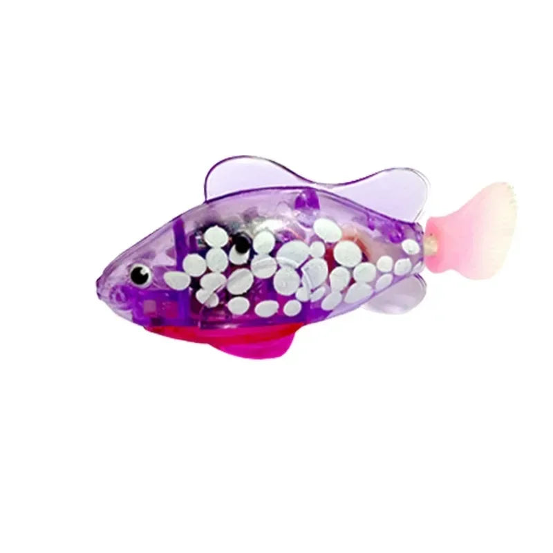 Cat Toys LED Inductive Interactive Swimming Robot Fish Toy Glowing Electric Fishs Stimulate Kitten Hunting Instinct Pet Fish Toy