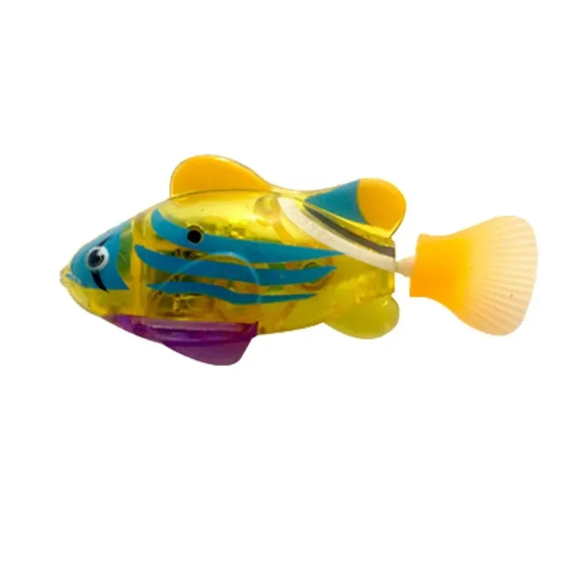 Cat Toys LED Inductive Interactive Swimming Robot Fish Toy Glowing Electric Fishs Stimulate Kitten Hunting Instinct Pet Fish Toy