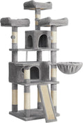 Cat Tree, Large Cat Tower, 2 Caves, 3 Plush Perches, 67.7 Inches