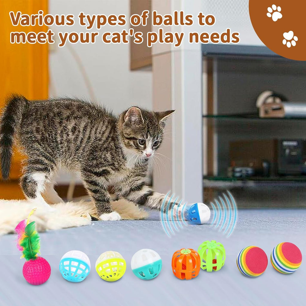 25 Pcs Cat Toys Set, Cat Tunnel Toy for Indoor Cats, Kittens