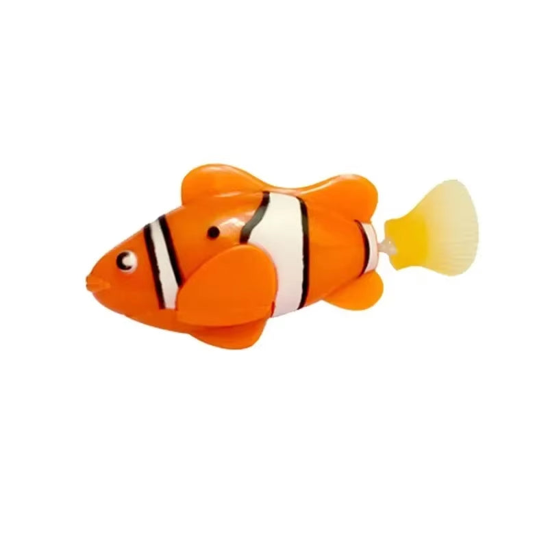 Cat Toys LED Inductive Interactive Swimming Robot Fish Toy Glowing Electric Fishs Stimulate Kitten Hunting Instinct Pet Fish Toy
